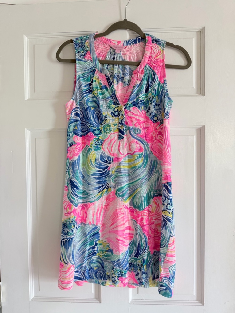Lilly Pulitzer Multi-Color Printed Sundress — Pink, Blue & Green